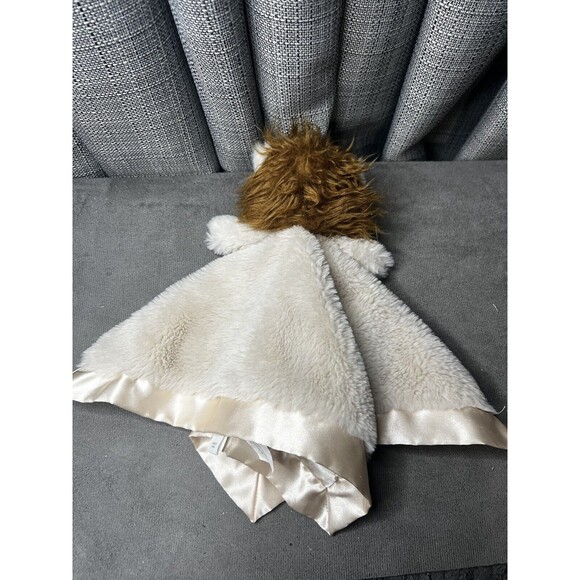 Cloud Island Lovey Security Blanket Lion Head Plush Satin Trim 14 Inch Beige - Picture 7 of 9